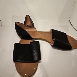 Madewell Black leather sandals size 9.5 Women's, Summer Casual
